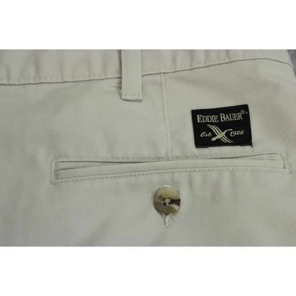 Eddie Bauer Pants Mens 38 X 32 Beige 100% Cotton Wrinkle Resistant Classic Fit - Picture 8 of 8